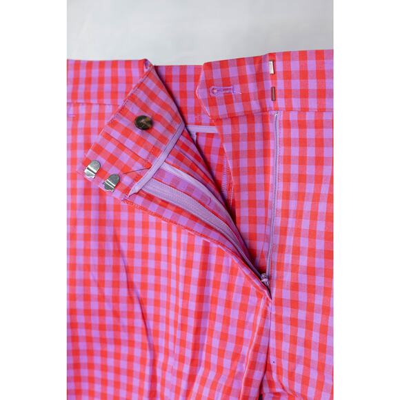 Ann Taylor Size 16 The Boardwalk Short Mid Rise Gingham Pink NWT - Picture 5 of 7